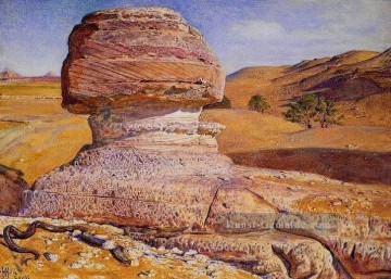  ram - Die Sphinx von Gizeh Mit Blick auf die Pyramiden von Sakhara britischem William Holman Hunt